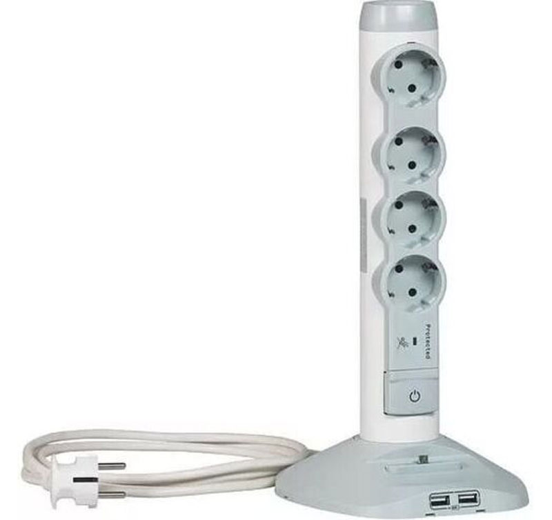 Сетевой фильтр LEGRAND 4р 2м 2USB White (694614) в Киеве