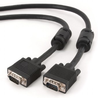 

Кабель Cablexpert CC-PPVGA-5M VGA 3+9C HD15M/HD15M, з 2-мя феритами, 5 м