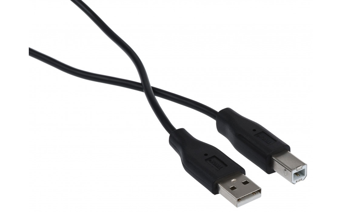 

Кабель 2E USB 2.0 (AM/BM) DSTP, Black 1.8m (2E-W-3169m1.8)