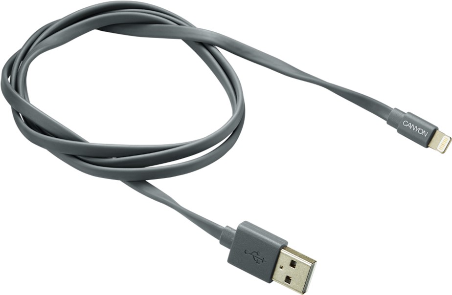 Кабель CANYON MFI-2 Lightning - USB 0.96 м Grey (CNS-MFIC2DG) в Киеве