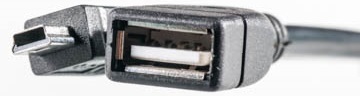 Кабель POWERPLANT OTG USB 2.0 AF - Mini, 0.5м (KD00AS1235) в Києві