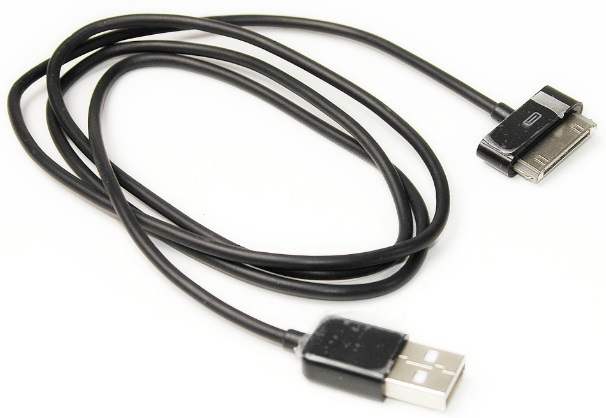 Кабель POWERPLANT USB - 30pin (4/4s), 1м Black (DV00DV4045B) в Києві