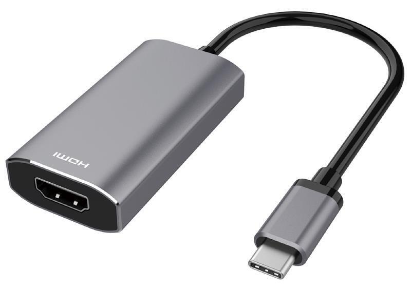 Адаптер 2E USB-C - HDMI 2.1, 0.21m, space grey (2E-W1409) в Киеве