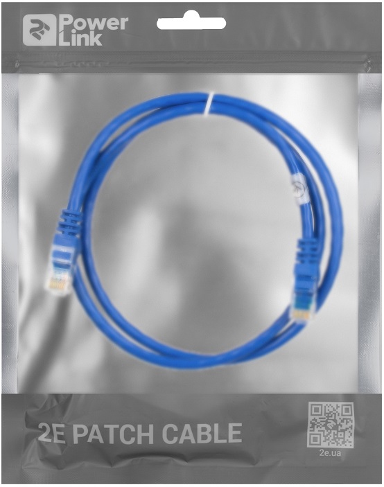 Патч-корд 2E CAT 6,UTP,RJ45, 26AWG ,7/0.16 CU, 1.00 M, PVC,BLUE · 3