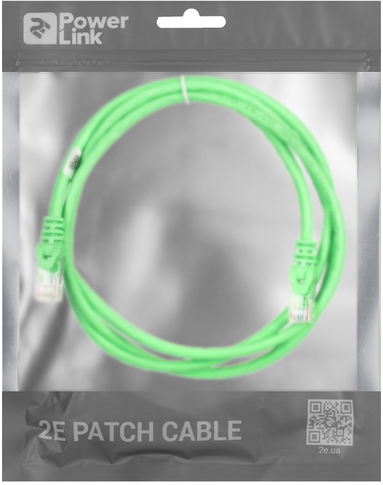 Патч-корд 2E CAT 6,UTP,RJ45, 26AWG ,7/0.16 CU, 1.50 M,PVC, GREEN · 3
