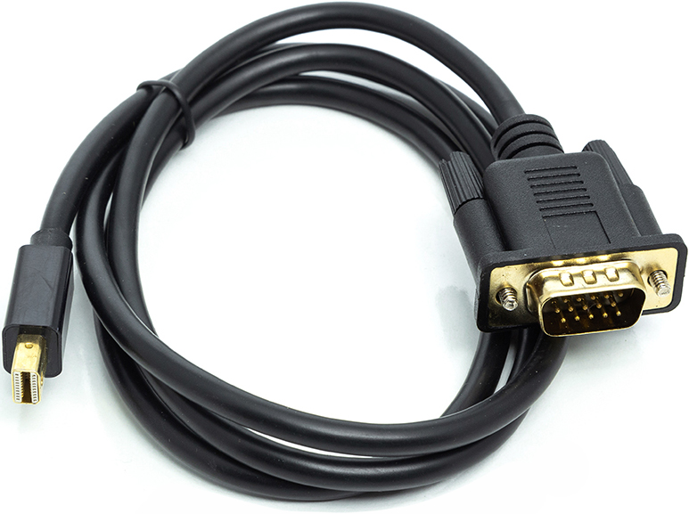 Кабель POWERPLANT mini DisplayPort (M)/VGA (M) 1м Black (CA911998) в Києві