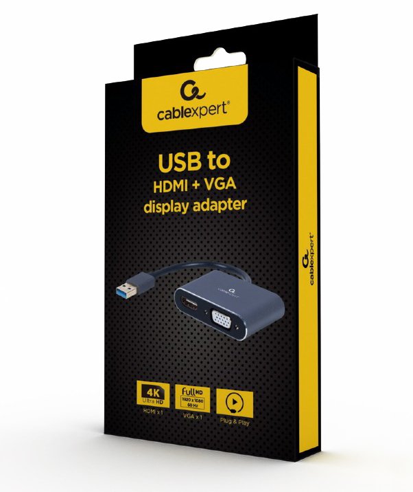 Адаптер CABLEXPERT USB 3.0 - HDMI/VGA (A-USB3-HDMIVGA-01) · 3