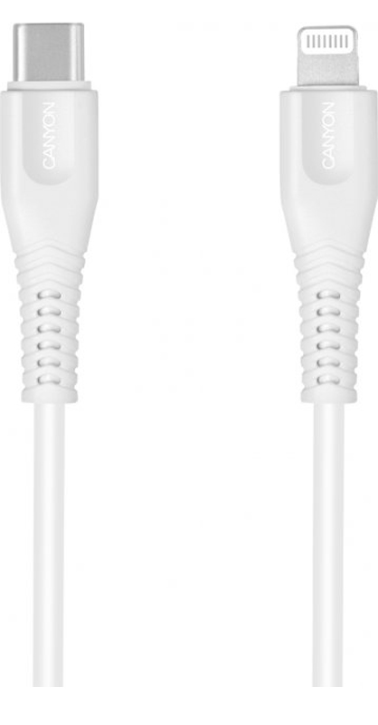 Кабель CANYON CFI-12 USB-C - Lightning 2 м White (CNE-CFI12W) · 2