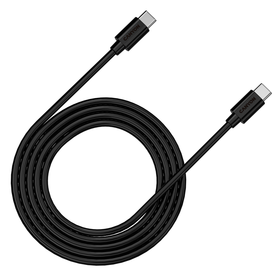 Кабель CANYON C-12 USB-C - USB-C 2 м Black (CNS-USBC12B) в Києві