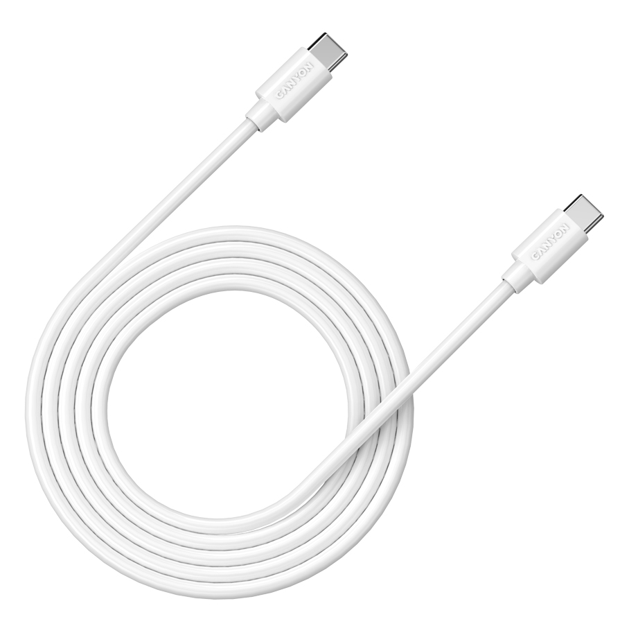 Кабель CANYON C-12 USB-C - USB-C 2 м White (CNS-USBC12W) в Києві