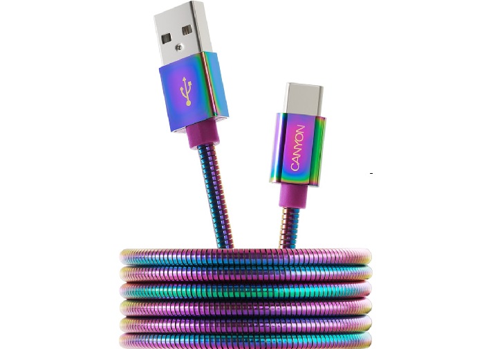 Кабель CANYON UC-7 USB-C - USB-A 2.0 1.2 м (CNS-USBC7RW) · 2