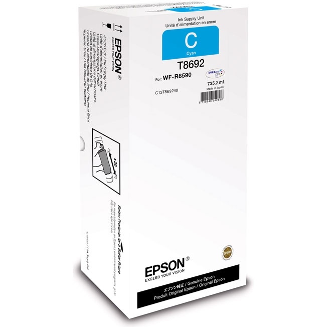 

Картридж Epson WF-R8590 Cyan XXL 75000стр. (C13T869240)