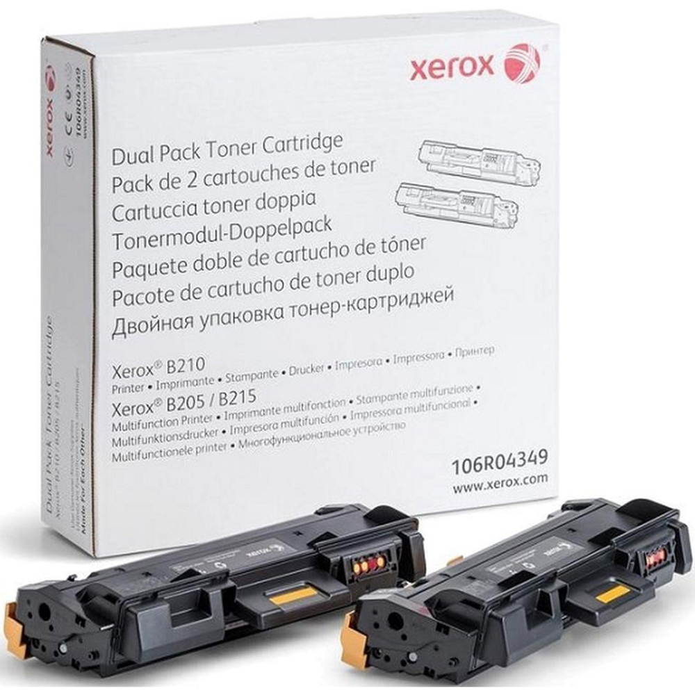 Тонер-картридж XEROX для B205/B210/B215 2 шт. Black (106R04349) в Киеве