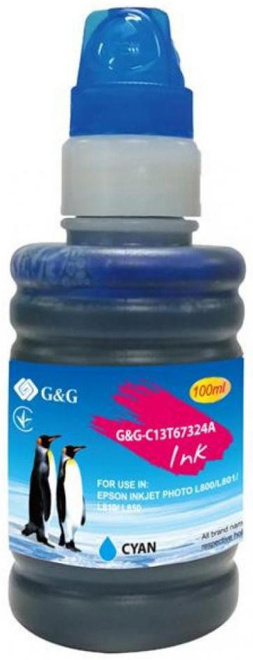 Чорнила G&G до Epson L800 Cyan (G&G-C13T67324A) в Києві