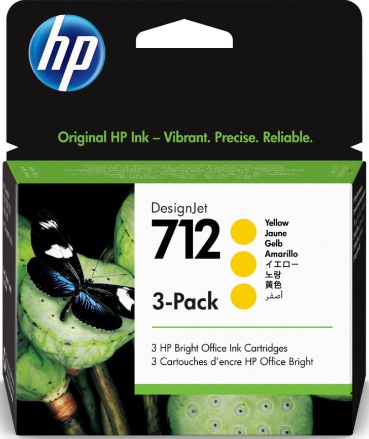 Картридж HP DJ No.712 Yellow 3-Pack (3ED79A) в Києві