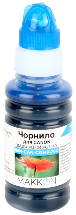 Чернило Makkon для Canon PIXMA-GM2040/G5040/G7040 cyan (IMN-CAN-CGI40-70C) в Киеве