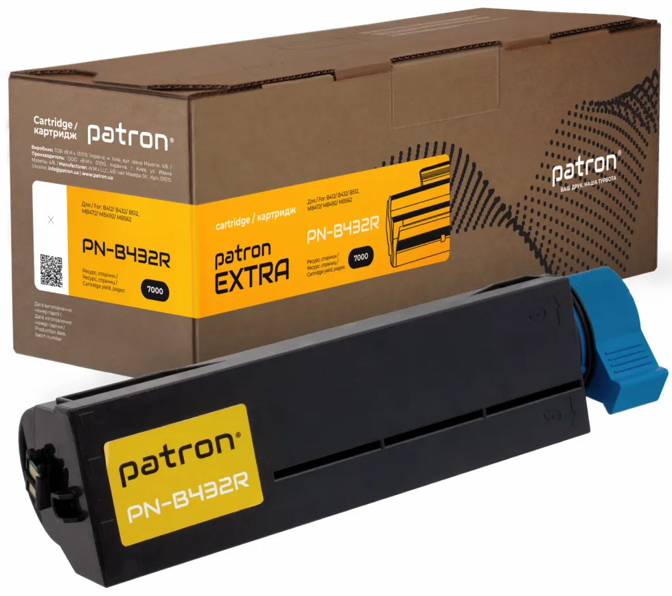 Тонер PATRON для OKI 45807120 (B432) Extra (PN-B432R) в Києві