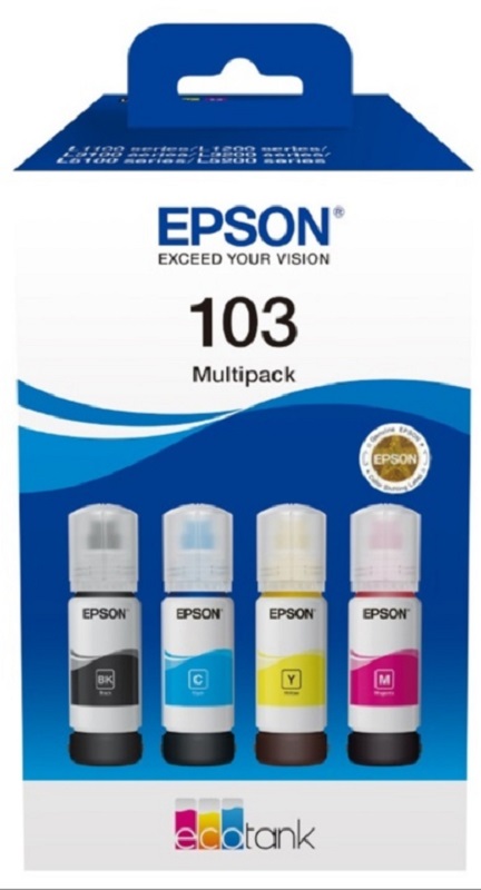 Комплект чернил EPSON 103 EcoTank 4-colour Multipack (C13T00S64A) в Киеве