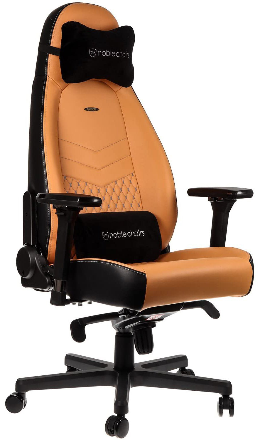 Ігрове крісло NOBLECHAIRS Icon Real Leather Cognac/Black (NBL-ICN-RL-CBK) в Києві