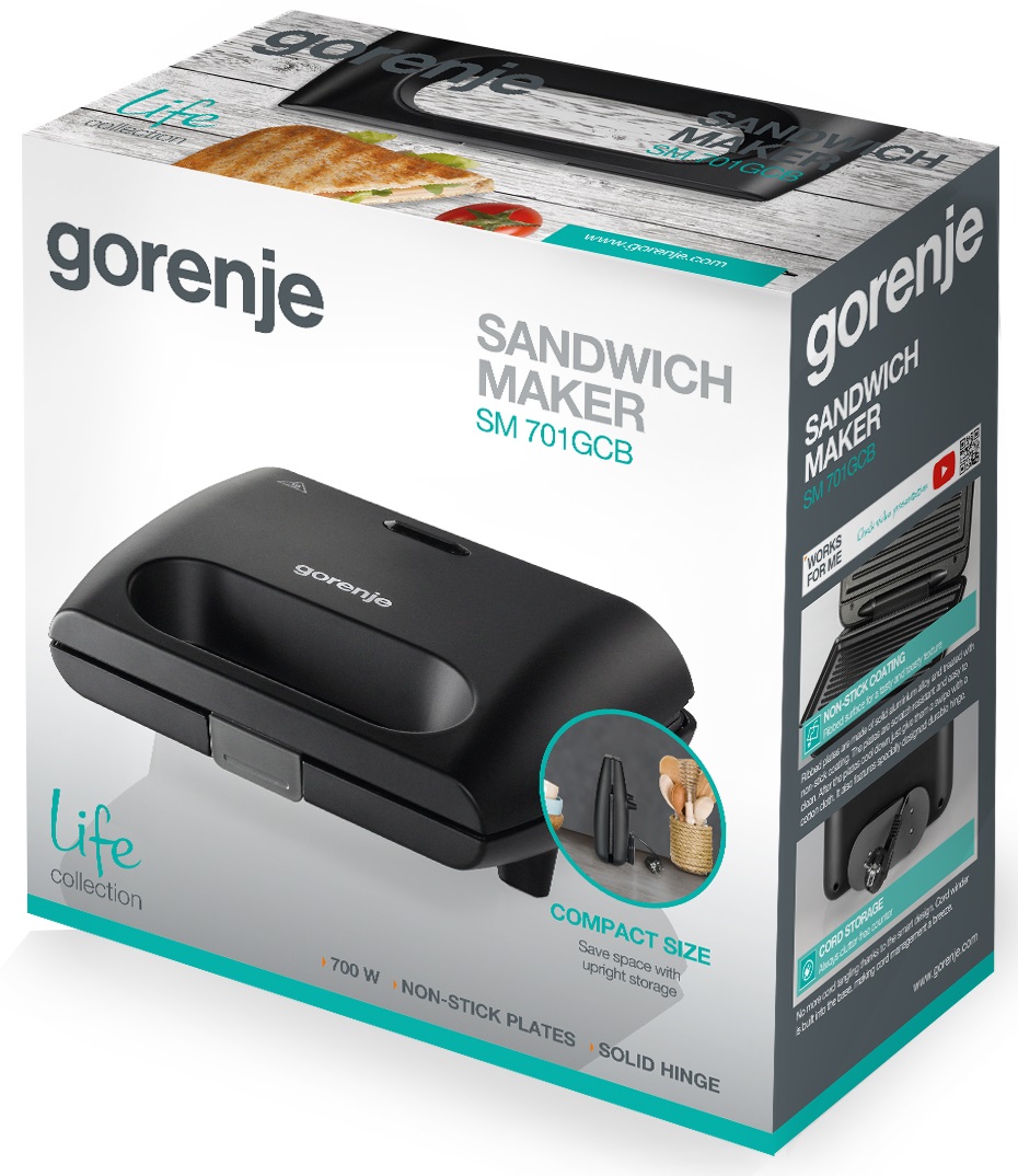 Сендвіч-тостер GORENJE SM701GCB · 6
