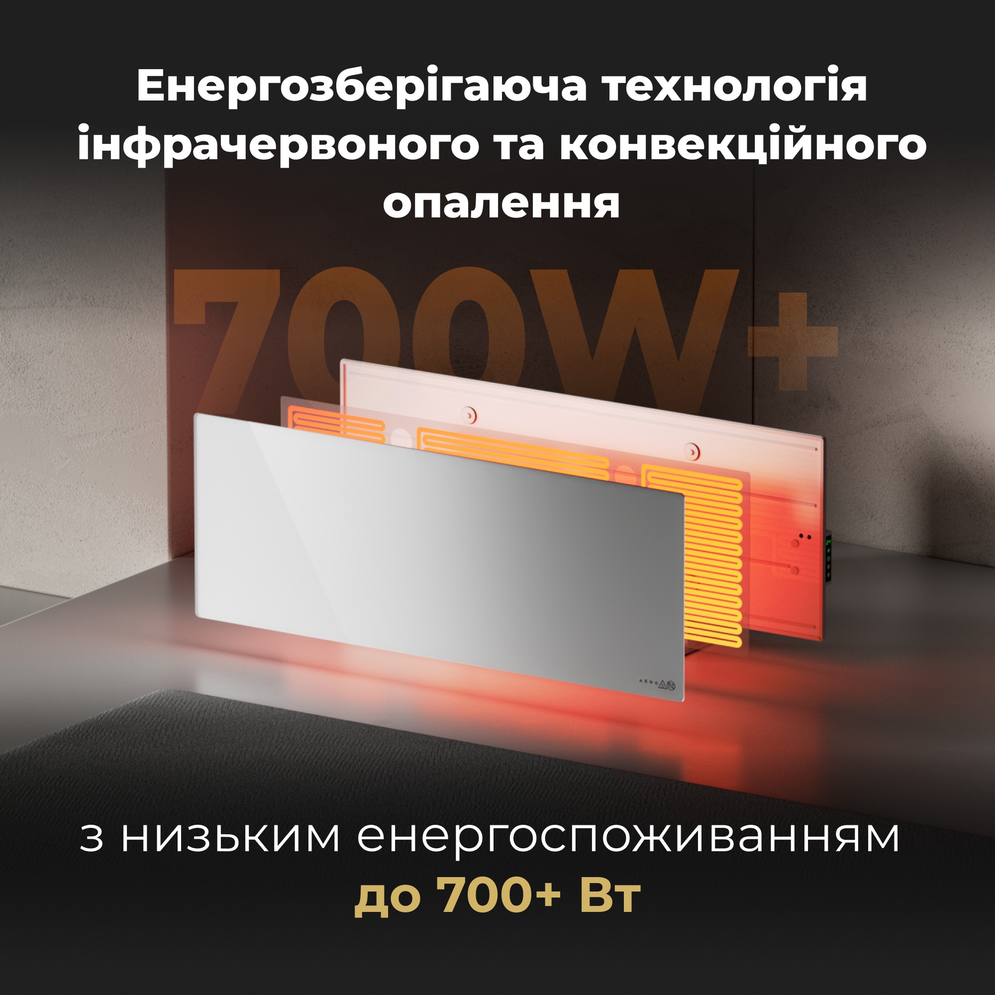 Інфрачервоний обігрівач AENO Premium Eco Smart GH3S LED White (AGH0003S) · 3