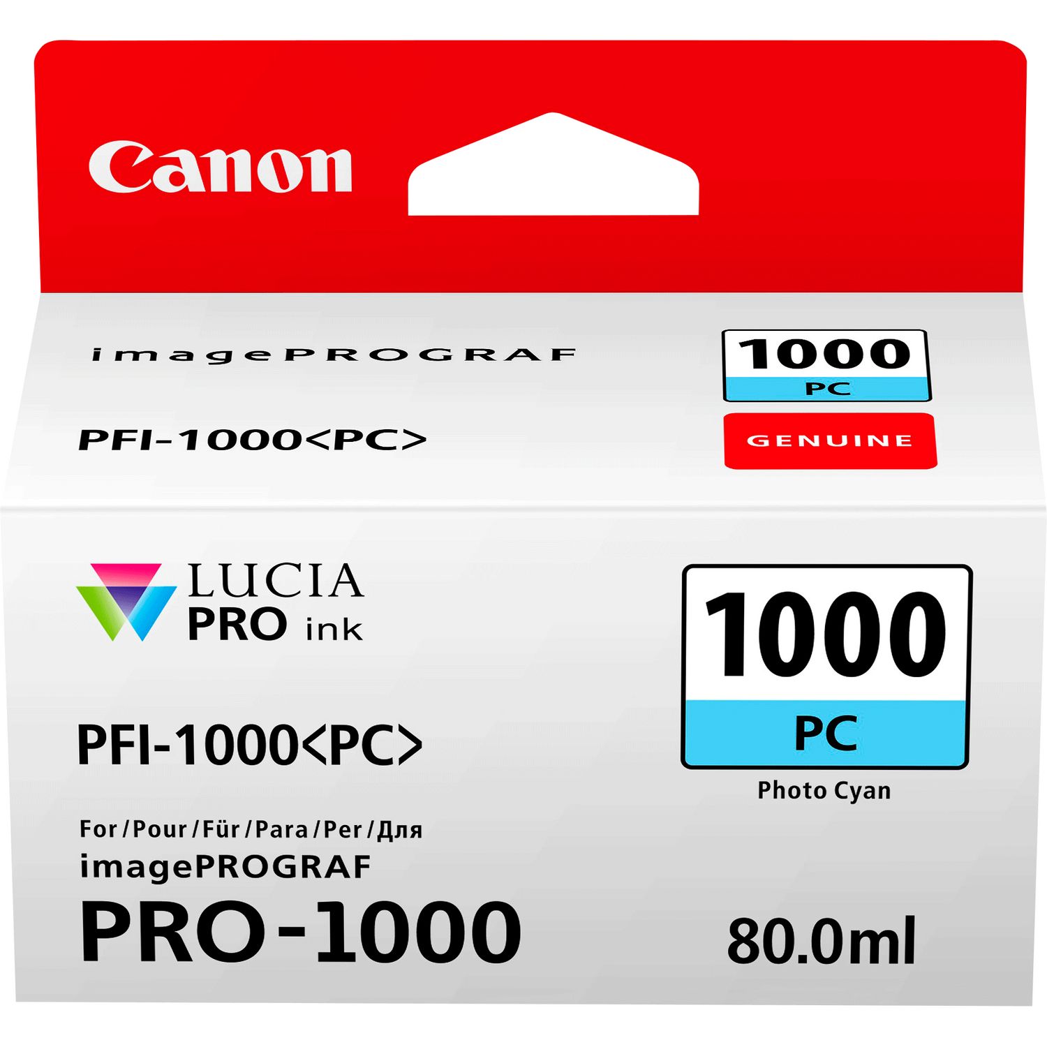 Чорнильниця Canon PFI-1000PC Photo Cyan (0550C001) в Києві