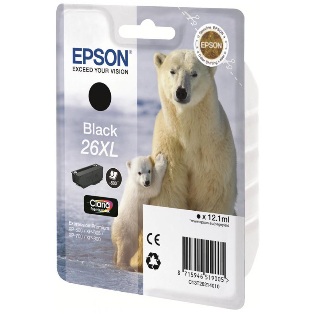 

Картридж Epson 26XL XP600/605/700 Black pigment 500 стр. (C13T26214012)