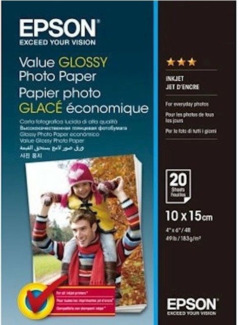 

Фотобумага Epson Value Glossy 10x15cm 20л (C13S400037)