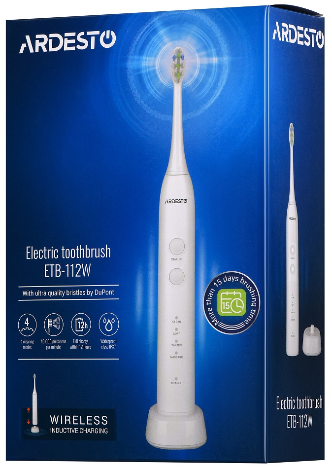 Зубна електрощітка ARDESTO ETB-112W White · 4