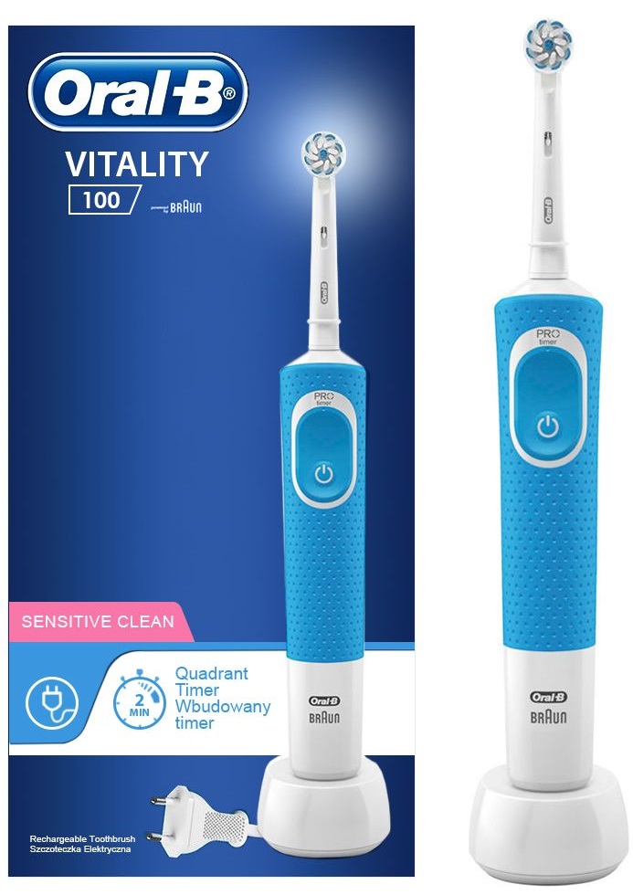 Зубна щітка BRAUN Oral-B Vitality D100.413.1 PRO Sens Clean Blue в Києві