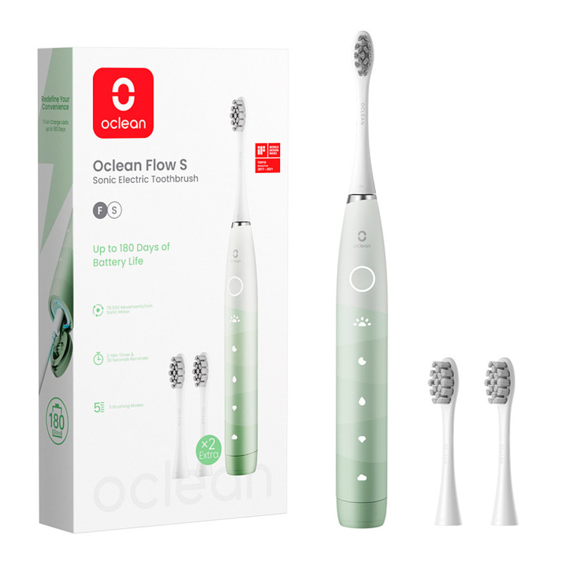 Зубна щітка OCLEAN Flow S Electric Green (6970810557336) в Києві