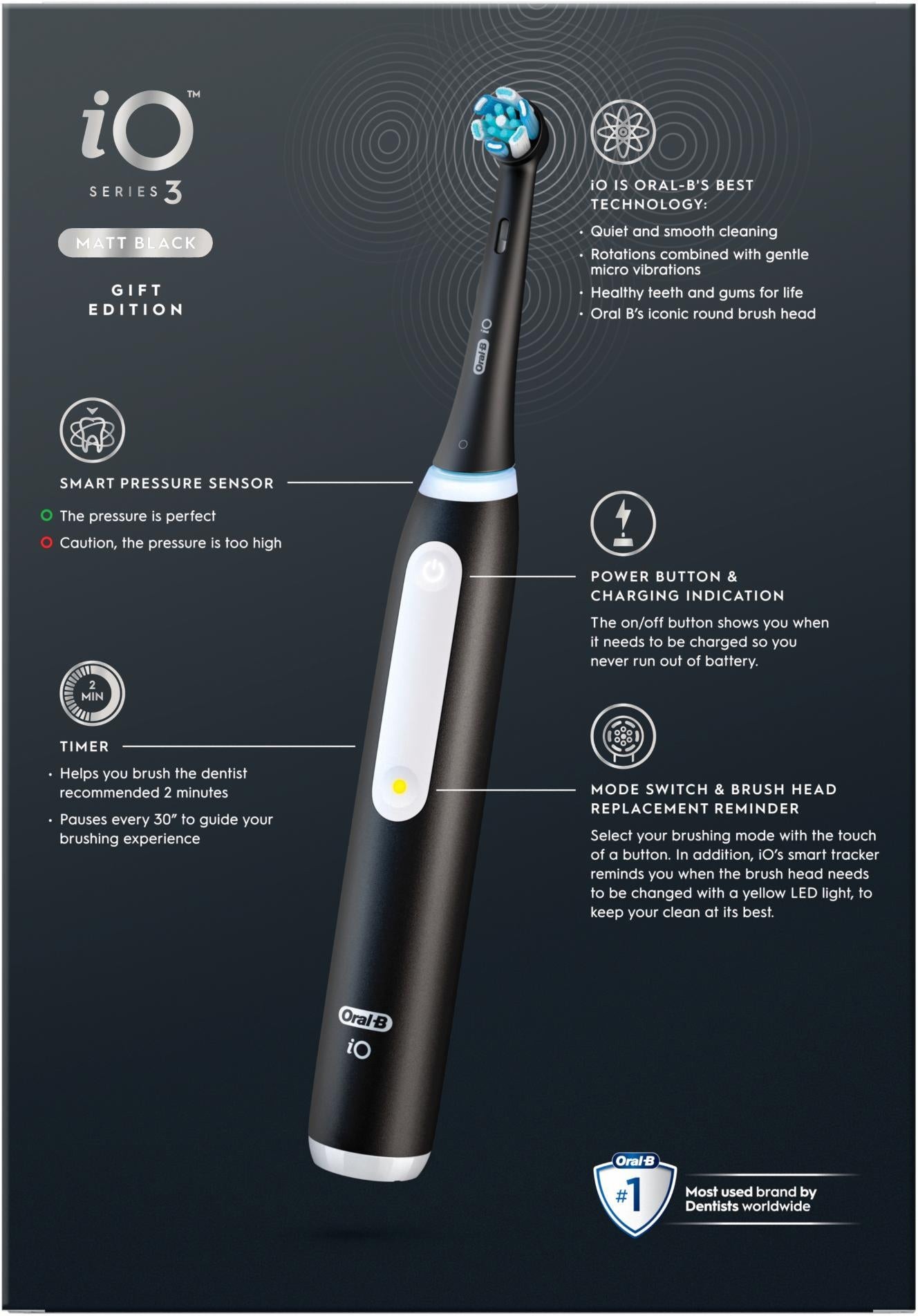 Зубна щітка BRAUN Oral-B iO Series 3 iOG3.1B6.2K Black · 6