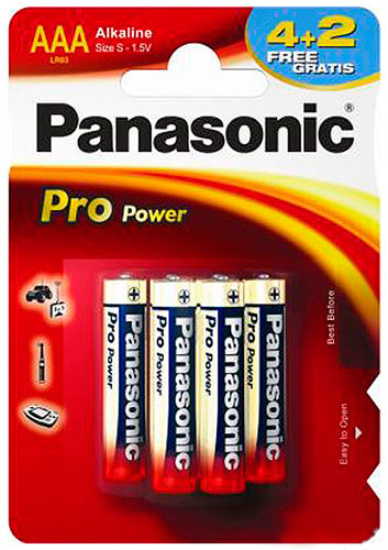 

Батарейки PANASONIC LR03/ААА Alkaline Power 1х(4+2) шт.