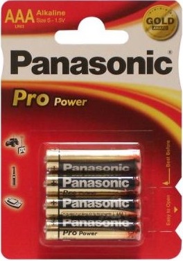 

Батарейки PANASONIC LR03/ААА Pro Power 1x4 шт.