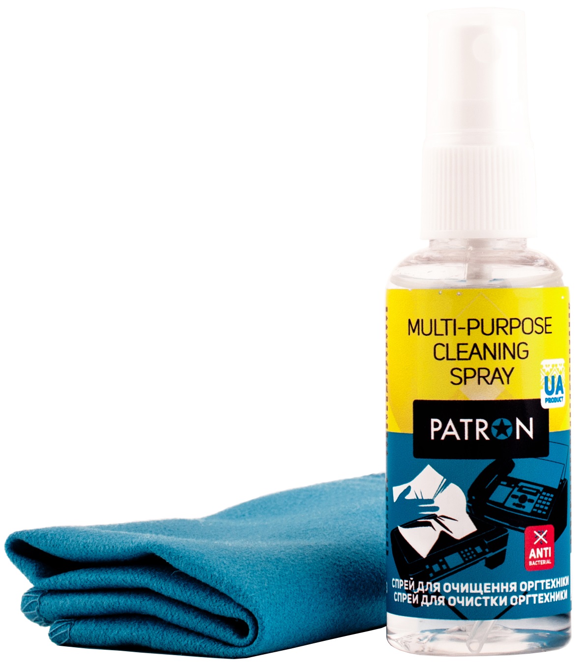 Набір для очищення оргтехніки PATRON (Спрей 50 мл + серветка) (F3-016) в Києві