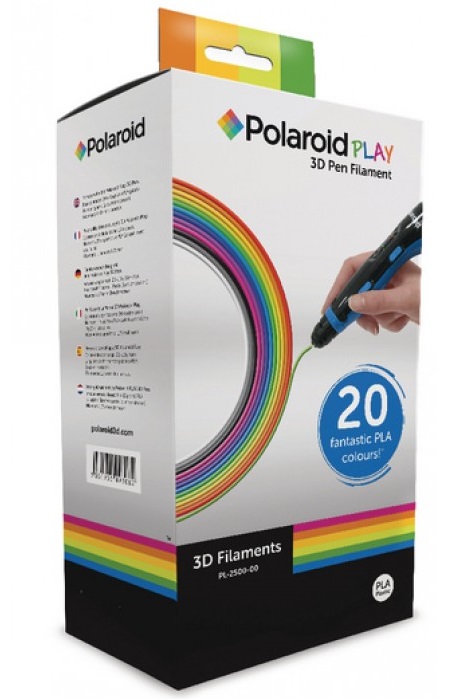 Набір ниток 1.75 мм PLA для 3D ручки Polaroid PLAY (20 кольорів) в Києві