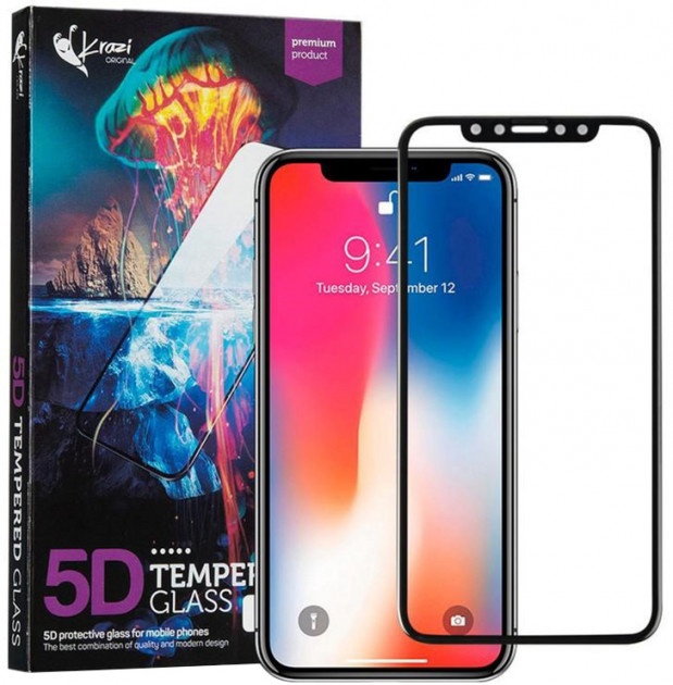 

Защитное стекло Krazi 5D для Apple iPhone X/Xs Black (71977)