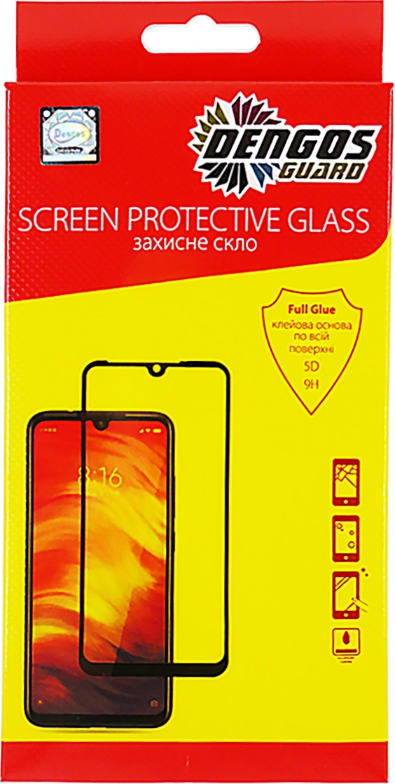 Защитное стекло DENGOS Full Glue для Samsung Galaxy A10s Black в Киеве