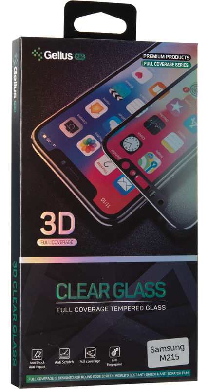 Захисне скло GELIUS 3D для Samsung Galaxy M21 Black (73534) в Києві
