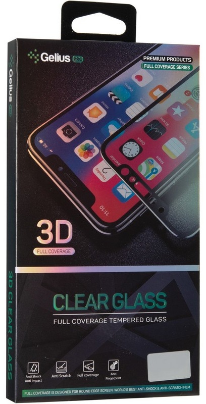 Защитное стекло GELIUS 3D для Xiaomi Redmi Note 9 Pro/9s Black (79486) в Киеве