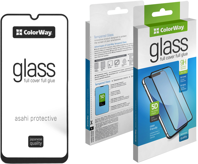 Захисне скло COLORWAY Full Cover для Samsung Galaxy A03 Core Black (CW-GSFGSGA032C-BK) в Києві