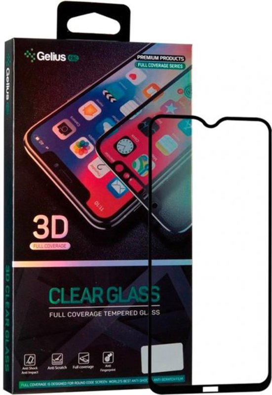 Захисне скло GELIUS Pro 3D для Xiaomi Redmi Note 8 Black (2099900755606) в Києві