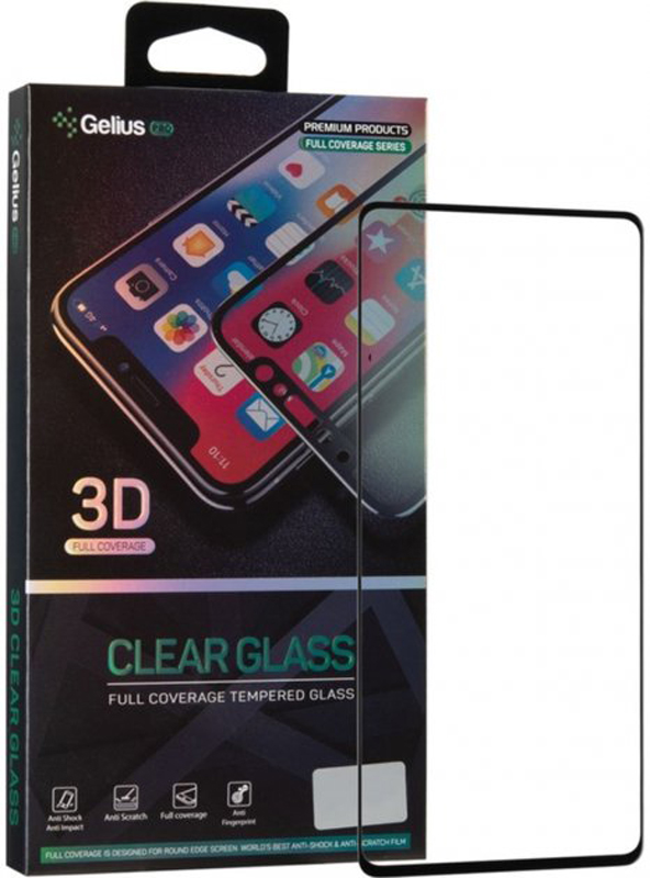 Захисне скло GELIUS Pro 3D для Samsung Galaxy A72 Black (2099900840883) в Києві