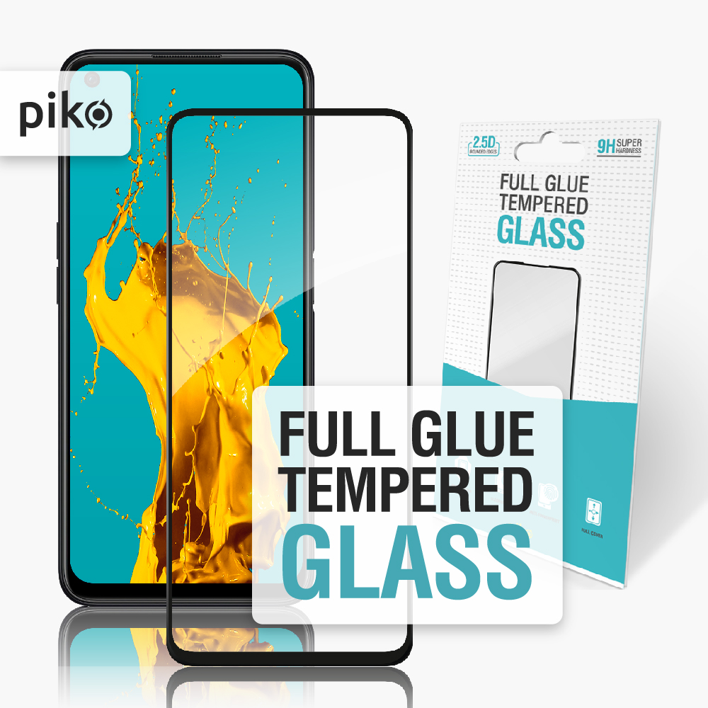 Захисне скло PIKO Full Glue для Oppo A76 4G Black (1283126528897) в Києві