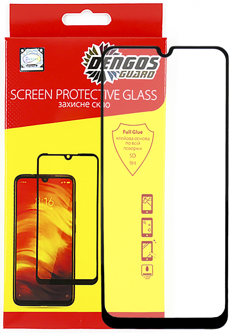 Защитное стекло DENGOS Full Glue для Samsung Galaxy A70 (А705) Black (TGFG-67) в Киеве