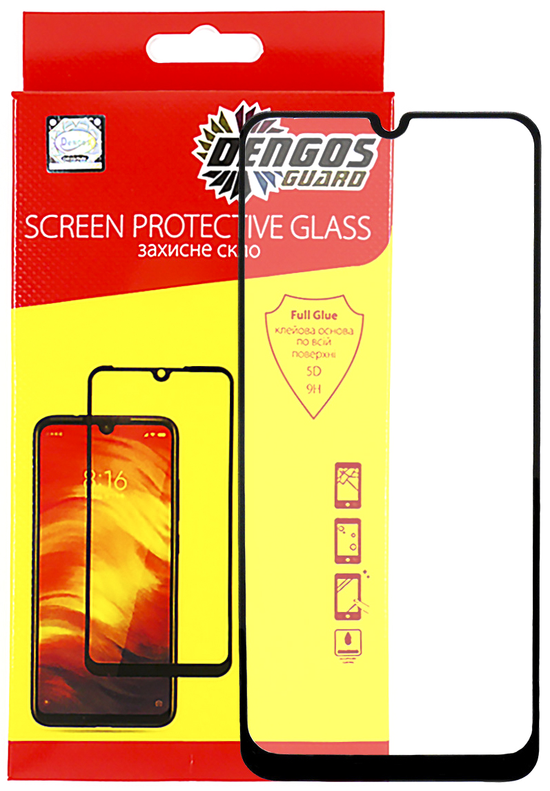 Захисне скло DENGOS Full Glue для Samsung Galaxy A31 Black (TGFG-106) в Києві