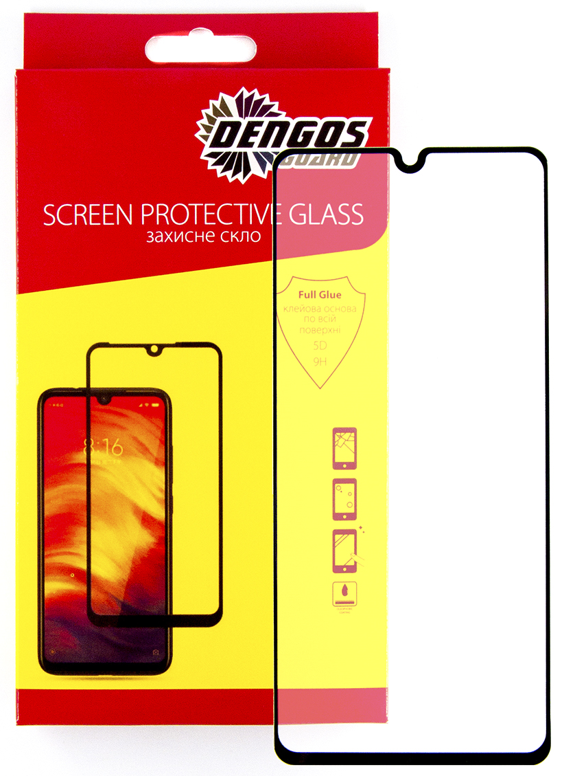 Защитное стекло DENGOS Full Glue для Samsung Galaxy A41 Black в Киеве