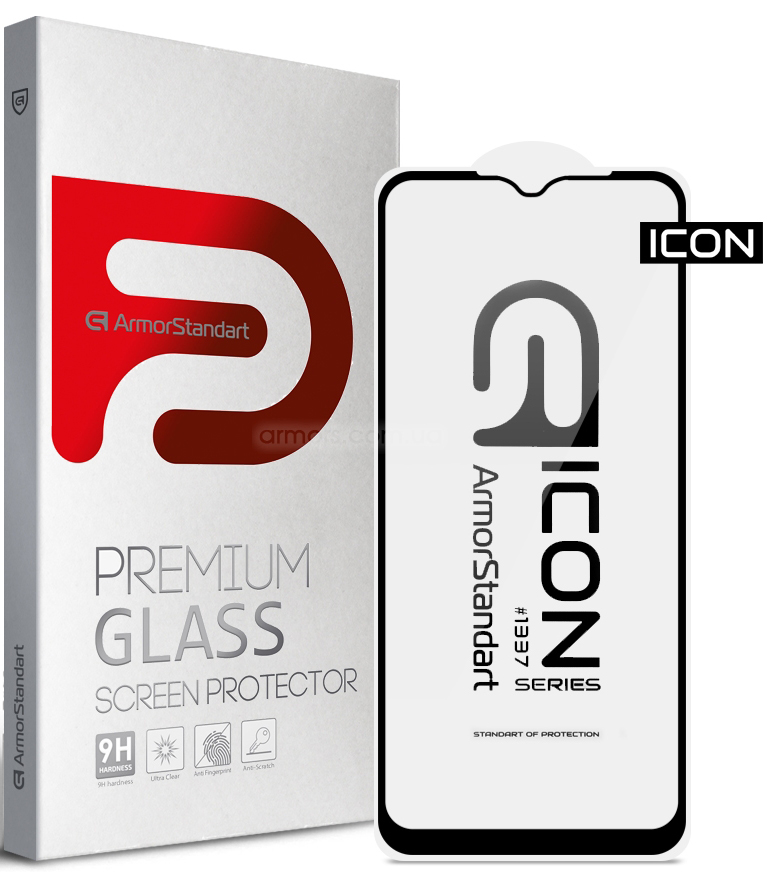 Захисне скло ARMORSTANDART Icon для Samsung Galaxy A03 SM-A035 Black (ARM60631) в Києві