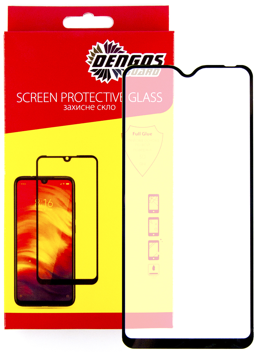Защитное стекло DENGOS Full Glue для Oppo A12 Black (TGFG-138) в Киеве