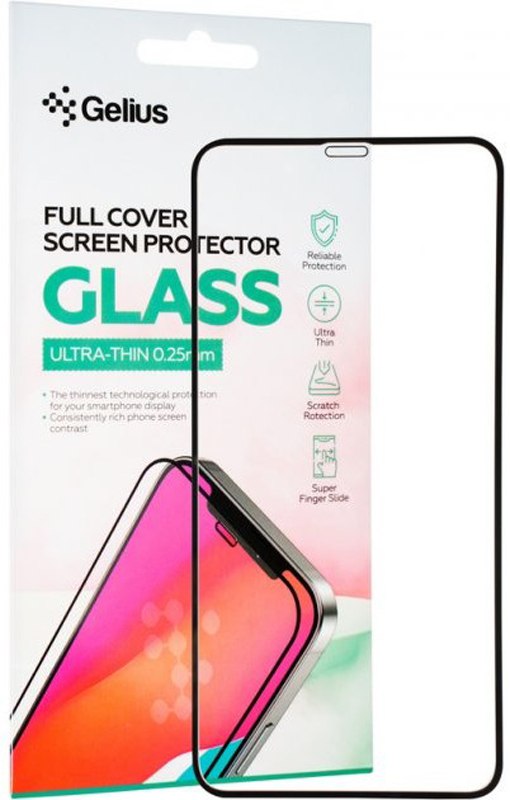 Защитное стекло GELIUS Full Cover Ultra-Thin для Apple iPhone 11 Pro Max Black (88701) в Киеве